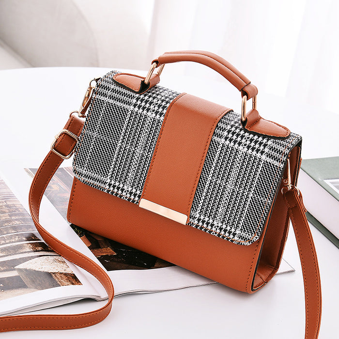 Wholesale Shoulder Bag PU Houndstooth Small Square Bag Diagonal JDC-SD-Chengy001