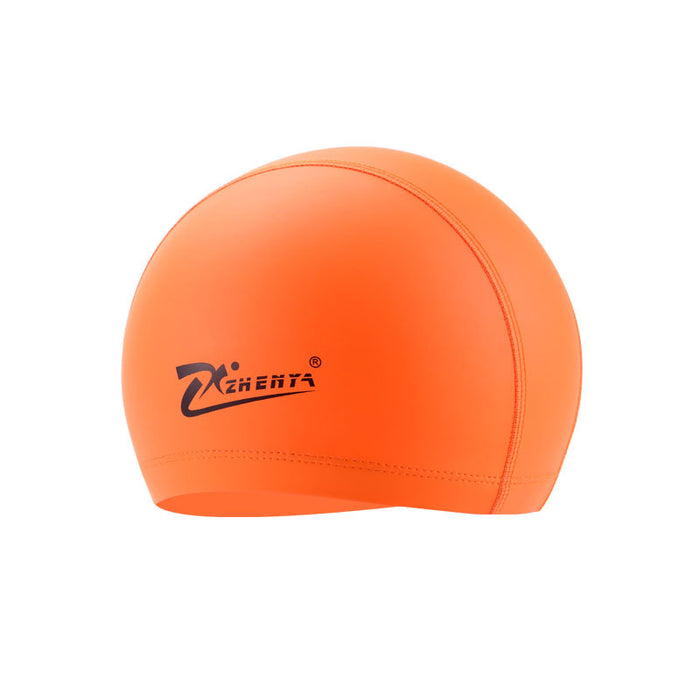 Wholesale Adult PU Coated Swimming Cap Solid Color Cloth Swimming Cap MOQ≥2 JDC-SC-YiN001