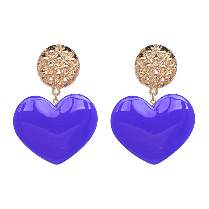 Wholesale Love Earrings Resin 12 Colors JDC-ES-jr039