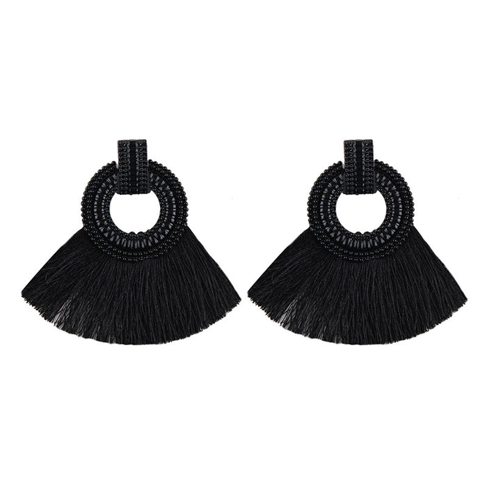 Jewelry WholesaleWholesale Hand Braided Tassel Earrings JDC-ES-JQ231 Earrings 佳琪 %variant_option1% %variant_option2% %variant_option3%  Factory Price JoyasDeChina Joyas De China