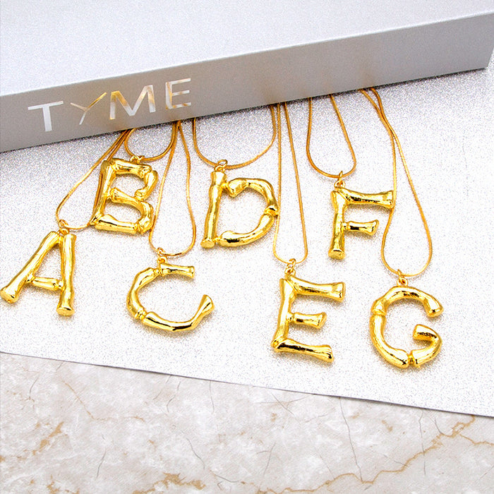 Wholesale 26 English Alphabet Necklaces English Alphabet Necklaces JDC-NE-Zhulong001