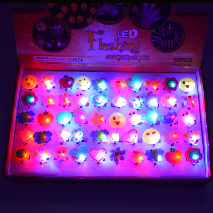 Wholesale Fidgets Toy LED Light Ring Cute Cartoon MOQ≥50 JDC-FT-HengQ003