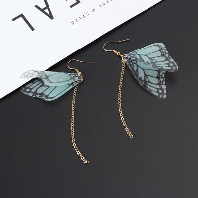 Wholesale Earrings Alloy Tulle Butterfly Wings Pearl Earrings JDC-ES-LvG003