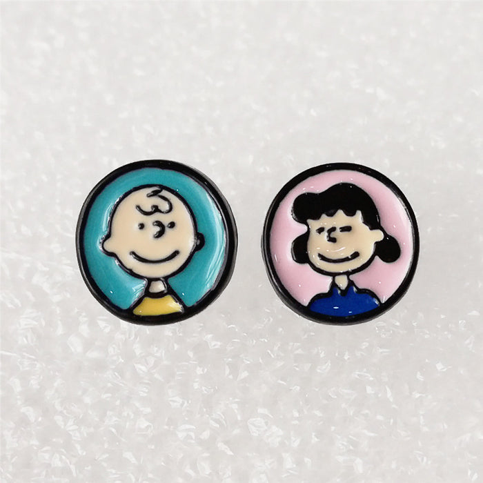 Wholesale Earrings Alloy Cartoon Peanuts MOQ≥2 JDC-ES-SYM004