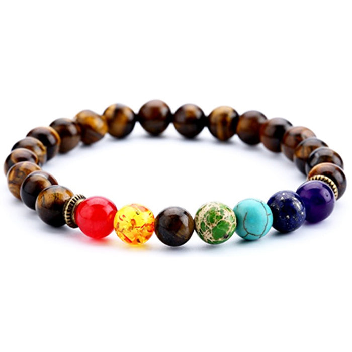 Wholesale 8mm Seven Vein Yoga Volcanic Rock Buddha Head Buddha bracelet MOQ≥3 JDC-BT-ManS001