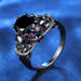 Jewelry WholesaleWholesale Punk Style Black Zircon Ladies Rings JDC-RS-Mimeng082 Rings 米萌 %variant_option1% %variant_option2% %variant_option3%  Factory Price JoyasDeChina Joyas De China