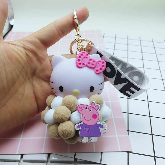 Wholesale Plush Cartoon Cat Hair Ball Keychain (M) JDC-KC-BZ003