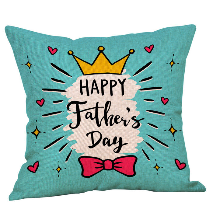 Wholesale Father's Day Cotton Linen Sofa Pillowcase JDC-PW-RNK001