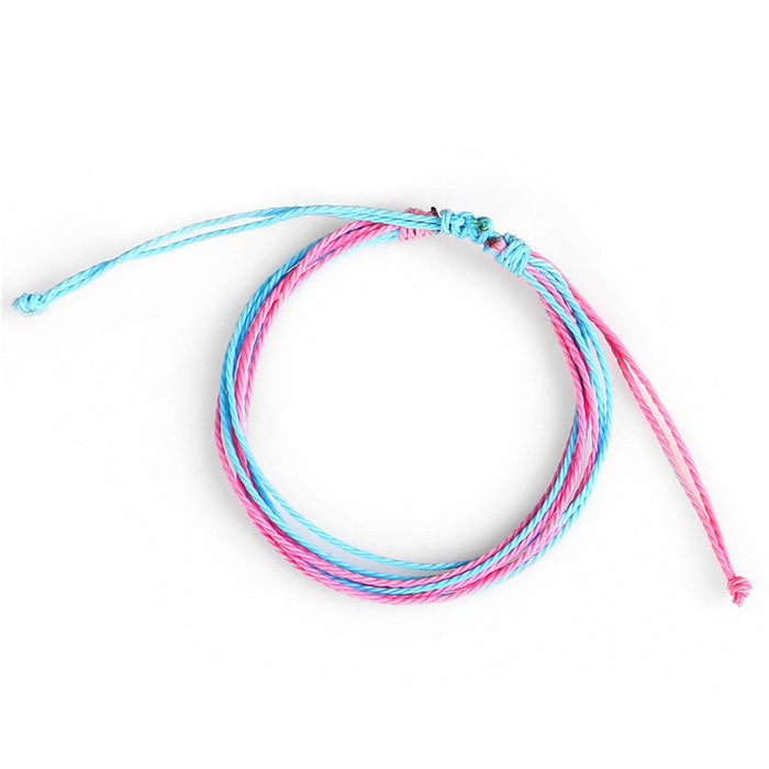 Wholesale Wax Line Bracelet Creative Hand Woven Bracelet MOQ≥3 JDC-BT-QiuX017