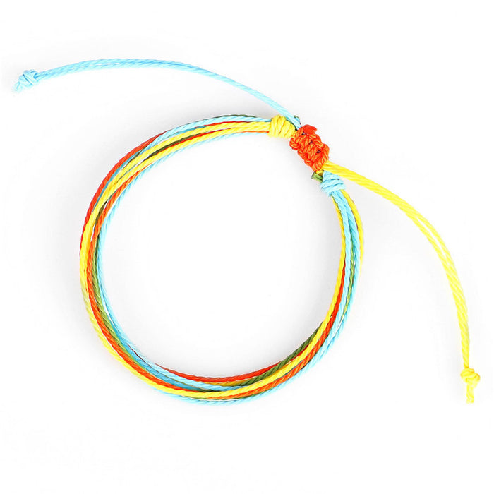 Wholesale Wax Line Bracelet Creative Hand Woven Bracelet MOQ≥3 JDC-BT-QiuX013