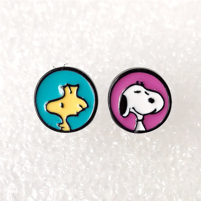 Wholesale Earrings Alloy Cartoon Peanuts MOQ≥2 JDC-ES-SYM004