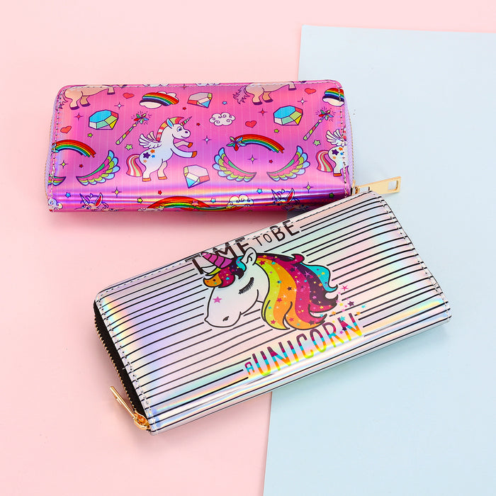 Wholesale long laser money cartoon schoolgirl wallet JDC-WT-Sumanshu005