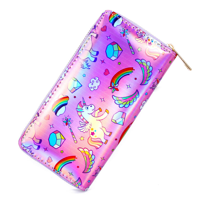 Wholesale long laser money cartoon schoolgirl wallet JDC-WT-Sumanshu005