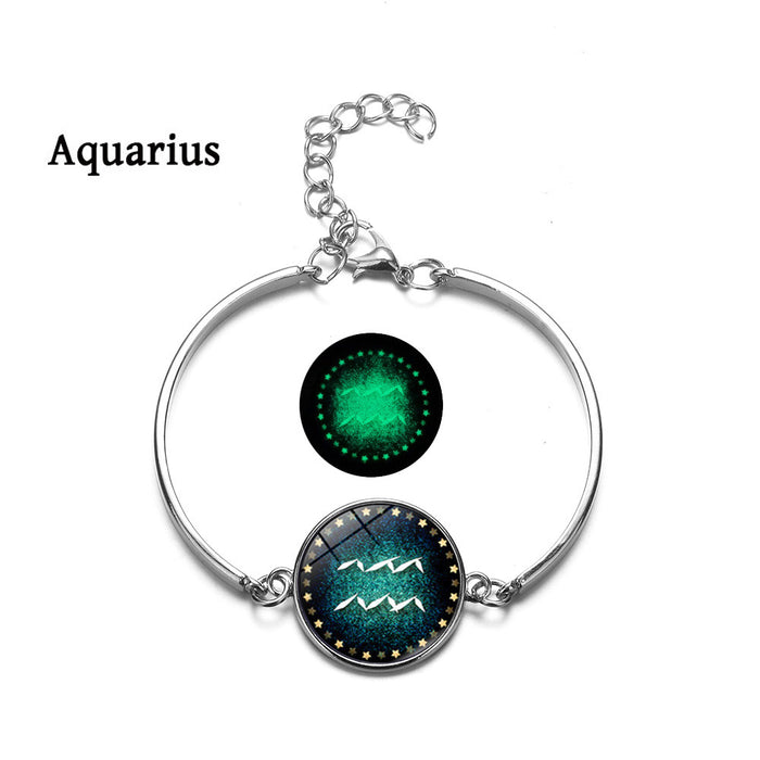 Wholesale Twelve Constellation Luminous Bracelet Alloy Jewelry JDC-BT-SongX018