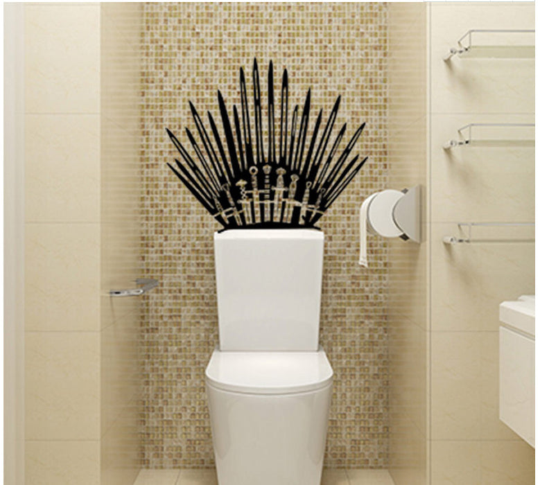 Wholesale sticker Iron Throne creative wall sticker Toilet sticker MOQ≥2 JDC-ST-ShangZ004