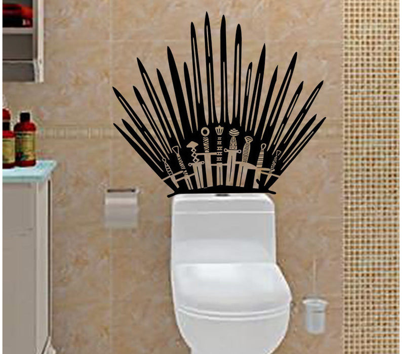 Wholesale sticker Iron Throne creative wall sticker Toilet sticker MOQ≥2 JDC-ST-ShangZ004