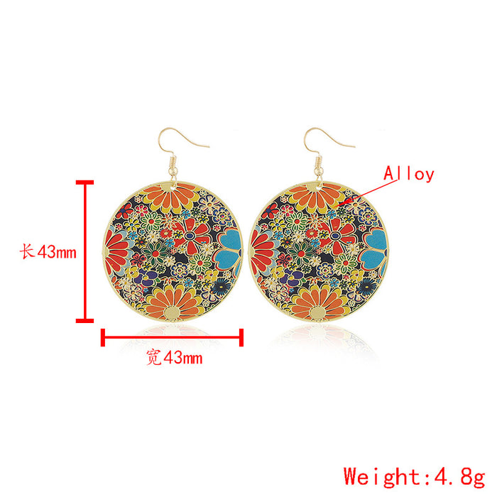 Jewelry WholesaleWholesale flower computer tablets drip oil flower earrings JDC-ES-KaiQ012 Earrings 凯庆 %variant_option1% %variant_option2% %variant_option3%  Factory Price JoyasDeChina Joyas De China