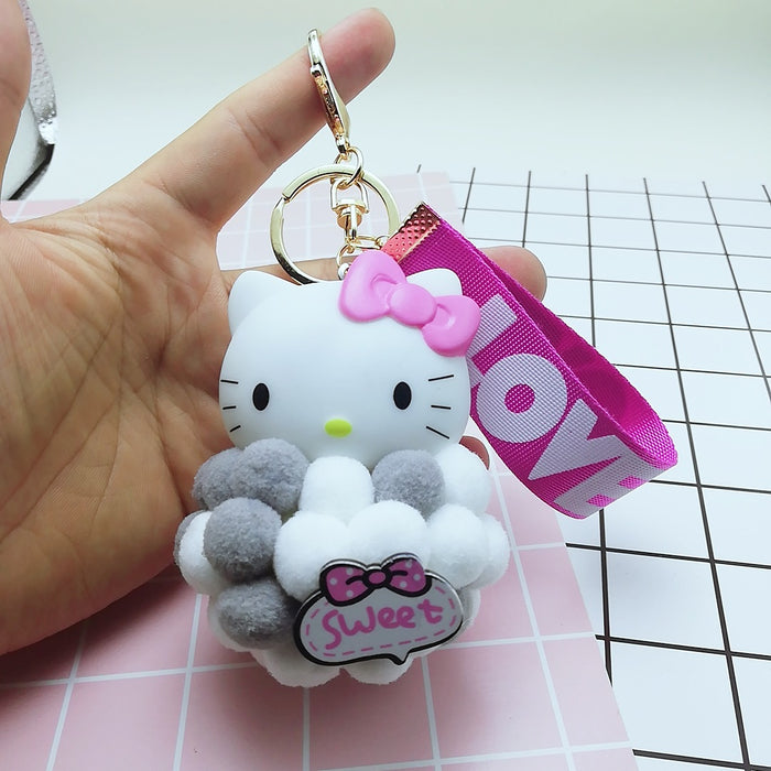 Wholesale Plush Cartoon Cat Hair Ball Keychain (M) JDC-KC-BZ003