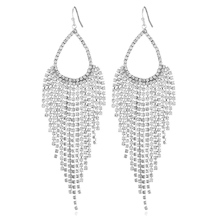 Jewelry WholesaleWholesale water drop fringe rhinestone claw chain full drill earrings JDC-ES-KaiQ004 Earrings 凯庆 %variant_option1% %variant_option2% %variant_option3%  Factory Price JoyasDeChina Joyas De China