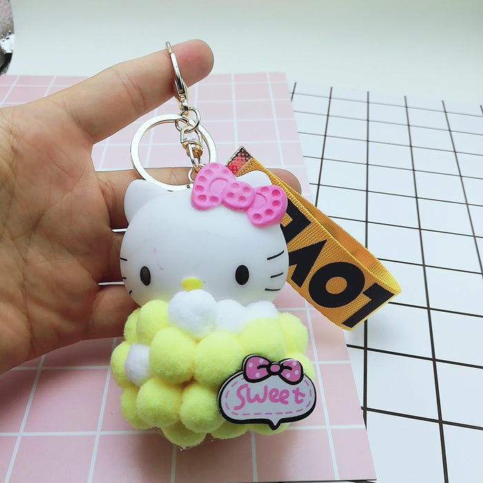 Wholesale Plush Cartoon Cat Hair Ball Keychain (M) JDC-KC-BZ003