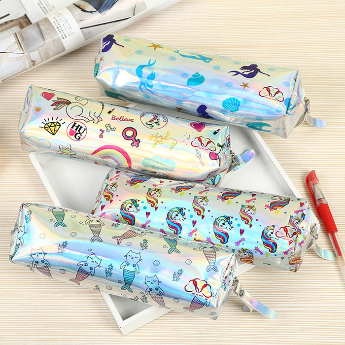 Jewelry WholesaleWholesale Cartoon Laser Leather Pencil Bag MOQ≥2 JDC-PB-SKX004 Pencil Bags 三柯星 %variant_option1% %variant_option2% %variant_option3%  Factory Price JoyasDeChina Joyas De China