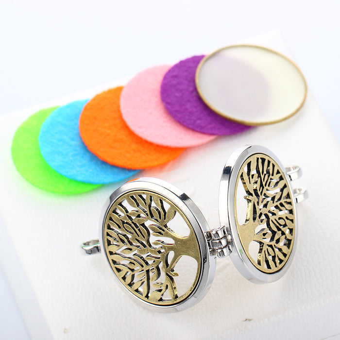 Jewelry WholesaleWholesale double-sided Life Tree fragrance dispenser luminous necklace JDC-NE-DB003 Necklaces 逗贝 %variant_option1% %variant_option2% %variant_option3%  Factory Price JoyasDeChina Joyas De China