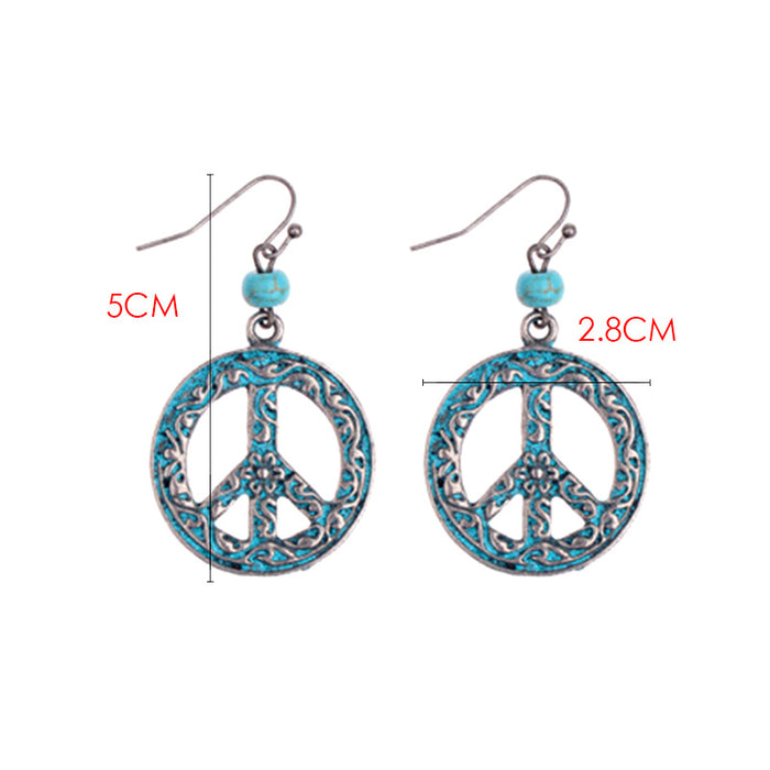 Wholesale Earrings Alloy Turquoise Accessory JDC-ES-Yuhong003