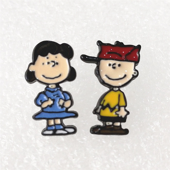 Wholesale Earrings Alloy Cartoon Peanuts MOQ≥2 JDC-ES-SYM004