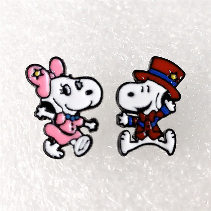 Wholesale Earrings Alloy Cartoon Peanuts MOQ≥2 JDC-ES-SYM004