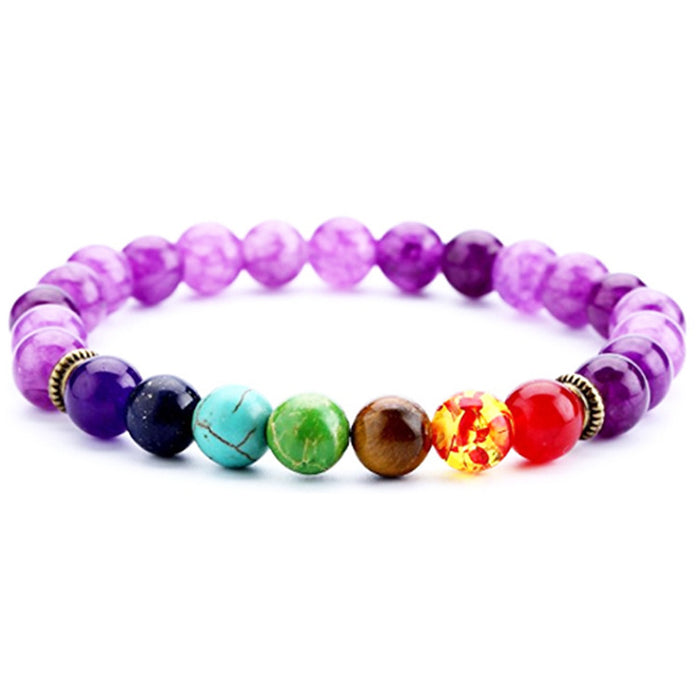 Wholesale 8mm Seven Vein Yoga Volcanic Rock Buddha Head Buddha bracelet MOQ≥3 JDC-BT-ManS001