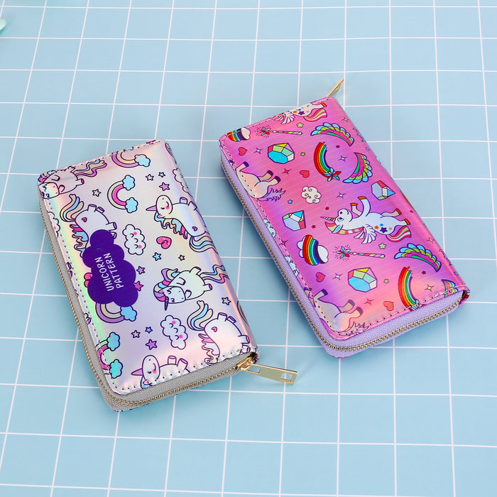 Wholesale long laser money cartoon schoolgirl wallet JDC-WT-Sumanshu005