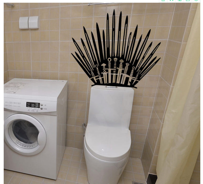 Wholesale sticker Iron Throne creative wall sticker Toilet sticker MOQ≥2 JDC-ST-ShangZ004