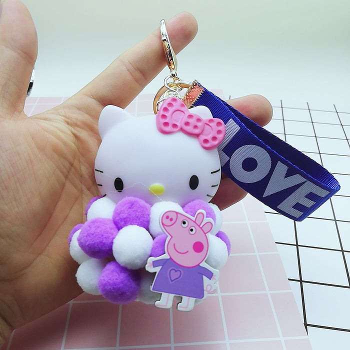 Wholesale Plush Cartoon Cat Hair Ball Keychain (M) JDC-KC-BZ003