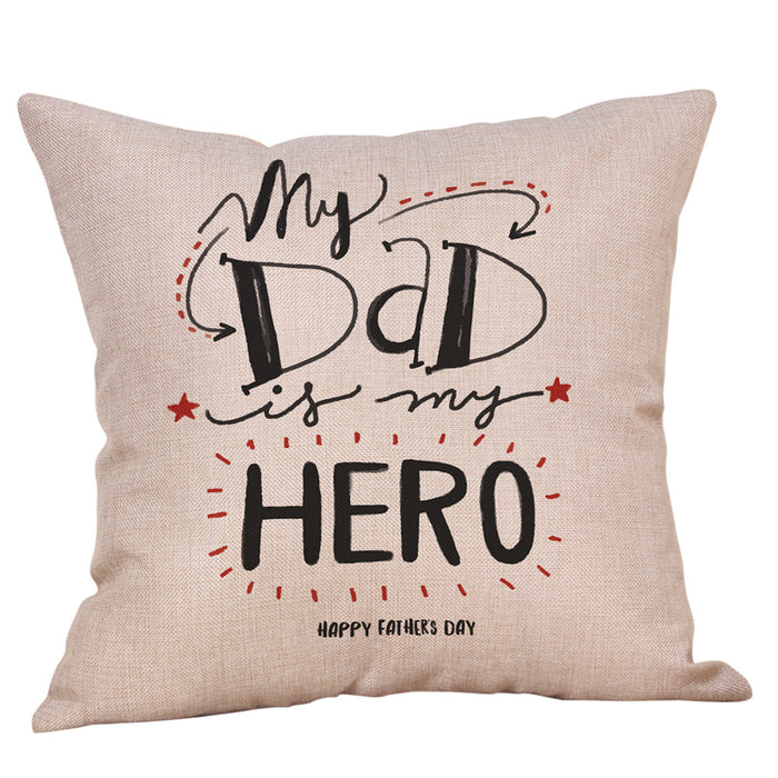 Wholesale Father's Day Cotton Linen Sofa Pillowcase JDC-PW-RNK001