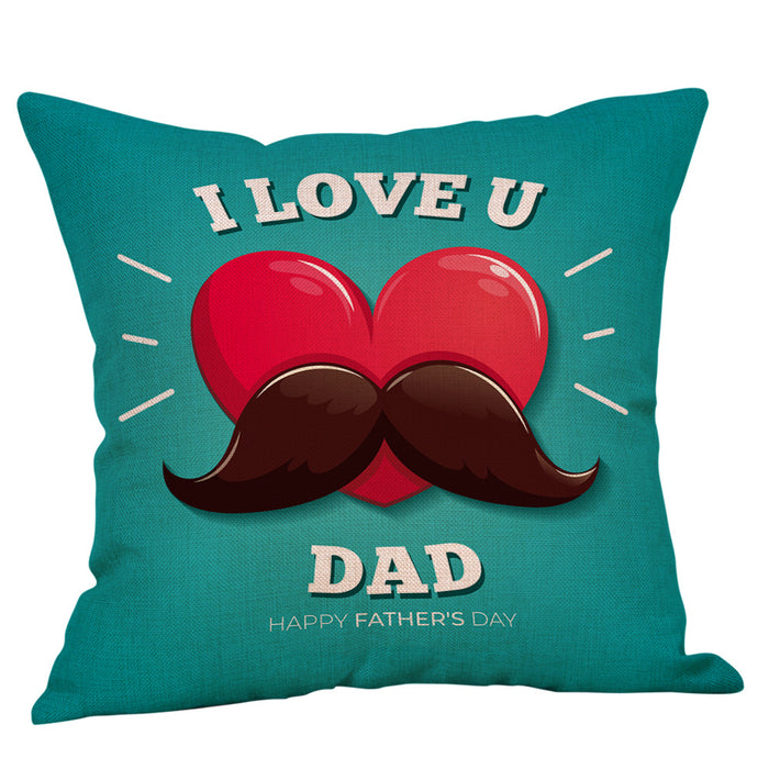 Wholesale Father's Day Cotton Linen Sofa Pillowcase JDC-PW-RNK001