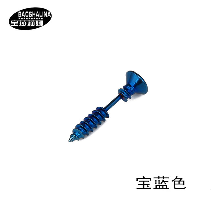 Jewelry WholesaleWholesale Titanium Steel Screws Single Stud Earrings JDC-ES-GSBSL030 Earrings 宝莎莉娜 %variant_option1% %variant_option2% %variant_option3%  Factory Price JoyasDeChina Joyas De China