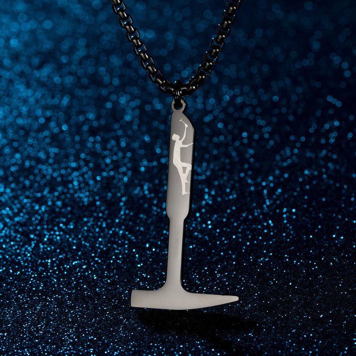 Wholesale Titanium Steel Hammer Inspirational Pendant Gift JDC-NE-QianF007