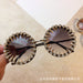 Jewelry WholesaleWholesale vintage round Harajuku wind rivet sunglasses JDC-SG-GuiM009 Sunglasses 闺淼 %variant_option1% %variant_option2% %variant_option3%  Factory Price JoyasDeChina Joyas De China