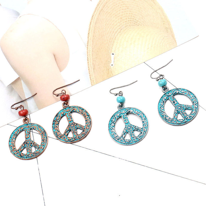 Wholesale Earrings Alloy Turquoise Accessory JDC-ES-Yuhong003