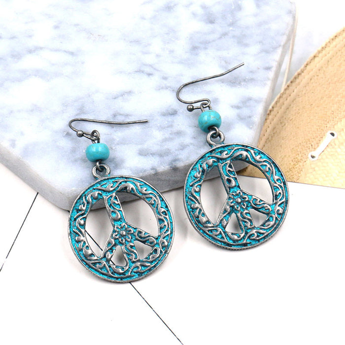 Wholesale Earrings Alloy Turquoise Accessory JDC-ES-Yuhong003