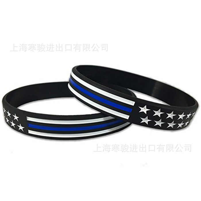 Wholesale American blue and red silicone bracelet JDC-BT-HanJ030