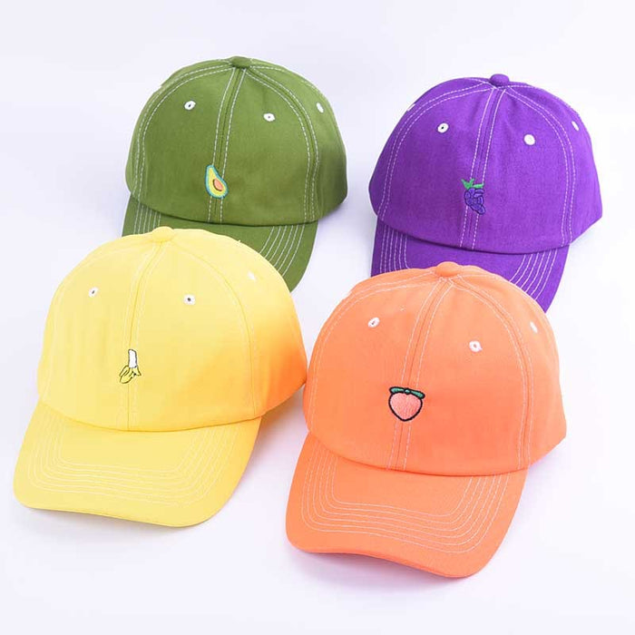 Wholesale Avocado Fruit Cotton Baseball Cap MOQ≥2 JDC-FH-WenR004