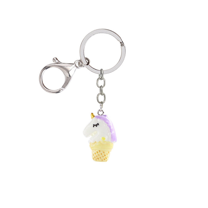 Wholesale Keychains Alloy Resin Unicorn Cute Cartoon JDC-KC-YouChi001