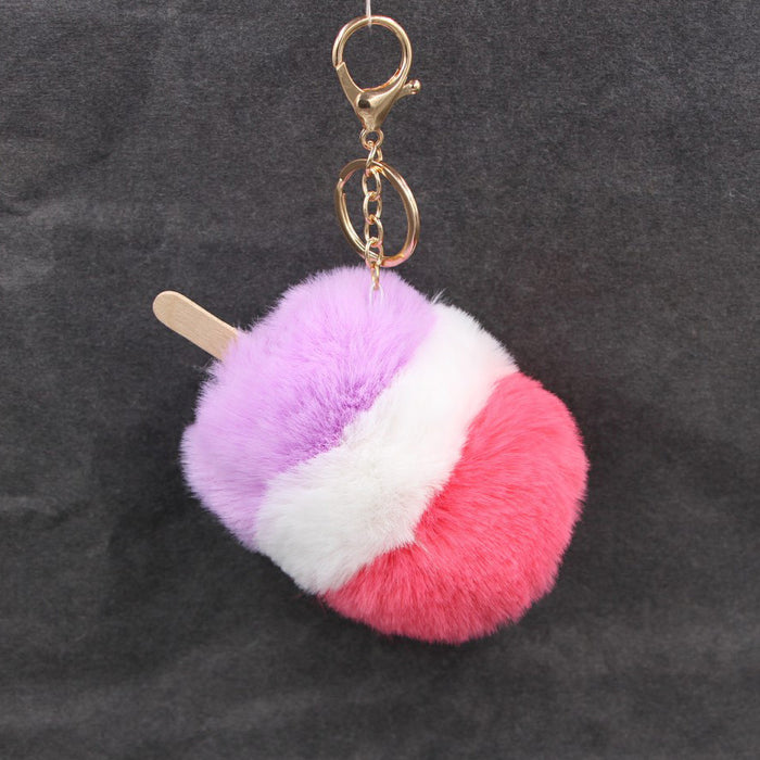 Jewelry WholesaleWholesale ice cream hairball keychain JDC-KC-Zuge053 Keychains 祖格 %variant_option1% %variant_option2% %variant_option3%  Factory Price JoyasDeChina Joyas De China