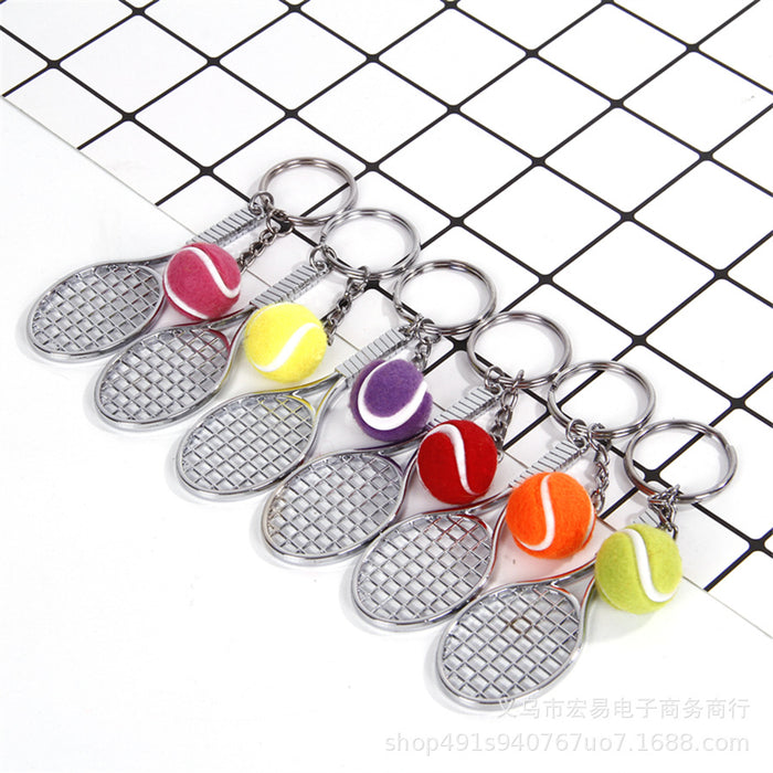 Wholesale Mini Table Tennis Racket Baseball Tennis Tennis Racket Keychain MOQ≥10 JDC-KC-HongYi001