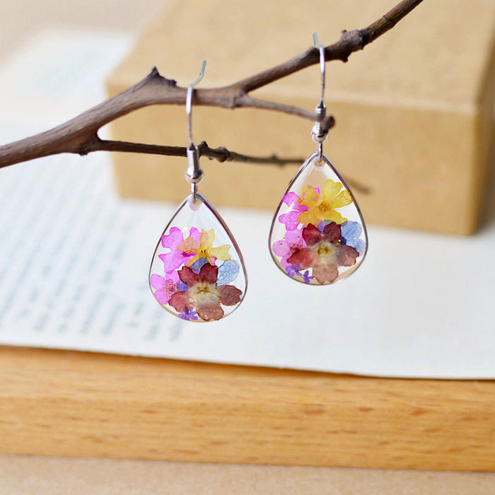 Jewelry WholesaleWholesale Handmade Epoxy Dried Flower Preserved Flower Earrings JDC-ES-naiseng001 Earrings 奈森 %variant_option1% %variant_option2% %variant_option3%  Factory Price JoyasDeChina Joyas De China