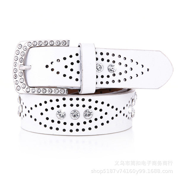 Jewelry WholesaleWholesale PU Leather Rhinestone Women's Belt JDC-WB-JianK003 Womenbelt 简扣 %variant_option1% %variant_option2% %variant_option3%  Factory Price JoyasDeChina Joyas De China