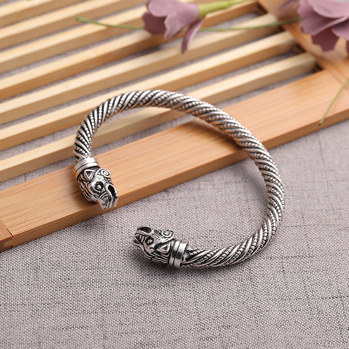 Wholesale Trend Simple Animal Head Adjustable Open Bracelet JDC-BT-DieC002