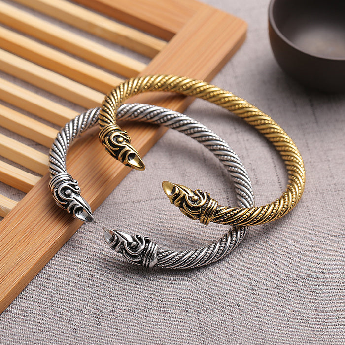 Wholesale trend opening bird head crow head bracelet JDC-BT-DieC001