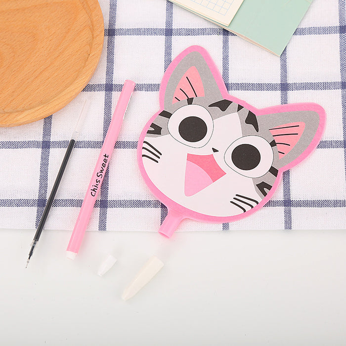 Wholesale Cartoon Cat Fan Plastic Ballpoint Pen JDC-BP-Liuj003